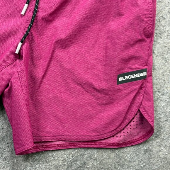 Legends Relay Shorts Men M Purple Nylon Stretch Performance Reflective Vented - Picture 4 of 15